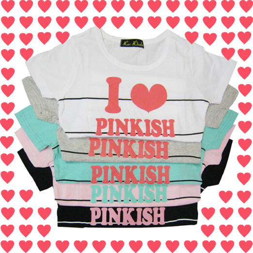 SALE☆ボーダーラインでスリム！プリントチュニックTシャツ★01724